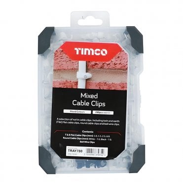 TIMCO MIXED CABLE CLIPS AVAILABLE FROM SCREWSHOP