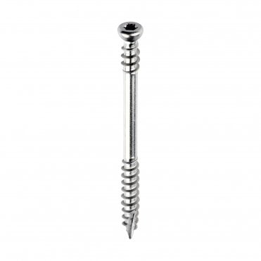 C2 Deck-Fix - TX - Cylinder - Single Slash - Stainless Steel available from Screwshop