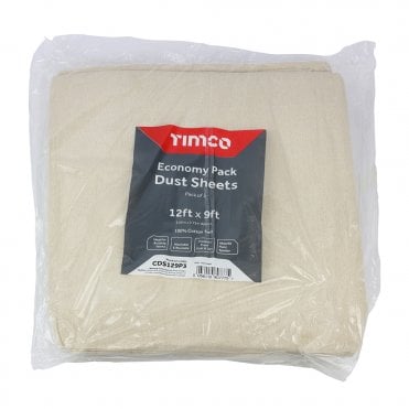 TIMCO ECONOMY DUST SHEETS 12FT X 9FT AVAILABLE FROM SCREWSHOP