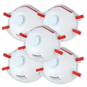 TIMCO FFP3 Moulded Masks with Valve available at Screwshop