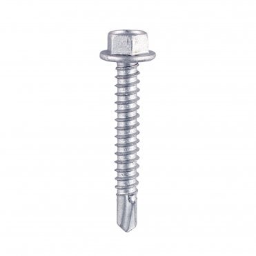 Metal Construction Light Section Screws - Hex - Self-Drilling - Zinc available at ScrewShop