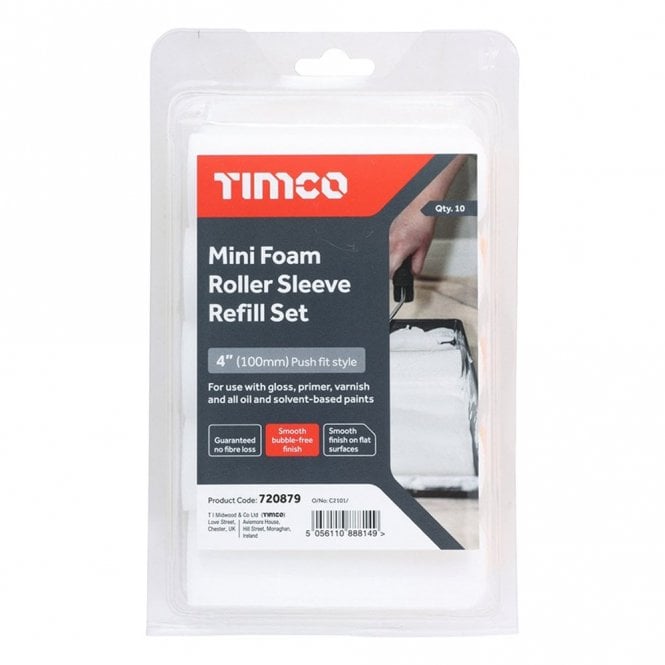 TIMCO Mini Foam Roller Sleeve Refill Set