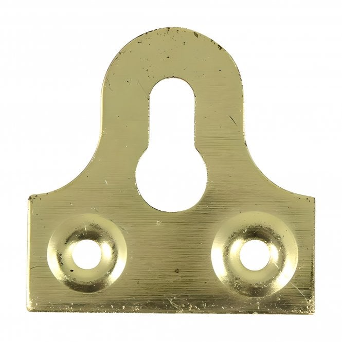 TIMCO Mirror Plates - Slotted - Electro Brass