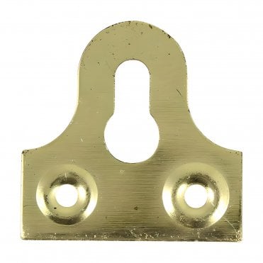TIMCO MIRROR PLATES SLOTTED ELECTRO BRASS AVAILABLE FROM SCREWSHOP