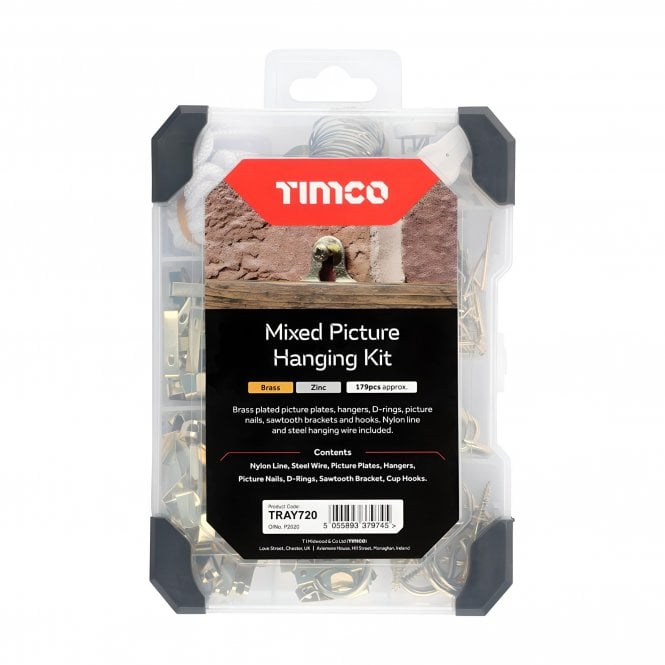 TIMCO Picture Hanging Kit - 179pcs Mixed Tray