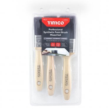 TIMCO PROFESSIONAL SYNTHETIC PAINT BRUSH MIXED SET AVAILABLE FROM SCREWSHOP