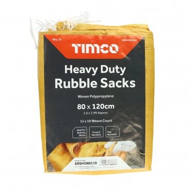 TIMCO Heavy Duty Rubble Sacks 80 x 120cm ScrewShop