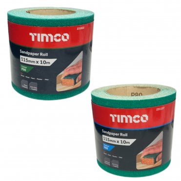 TIMCO SANDPAPER ROLLS GREEN GRIT 115M X 10M AVAILABLE AT SCREWSHOP