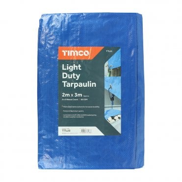 TIMCO LIGHT DUTY TARPAULIN 2X3M 4X5M AVAILABLE FROM SCREWSHOP