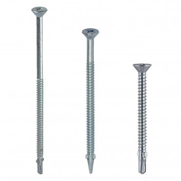 TIMCO Metal Construction Timber to Light Section Screws Countersunk Wing-Tip Self-Drilling Zinc available from ScrewShop