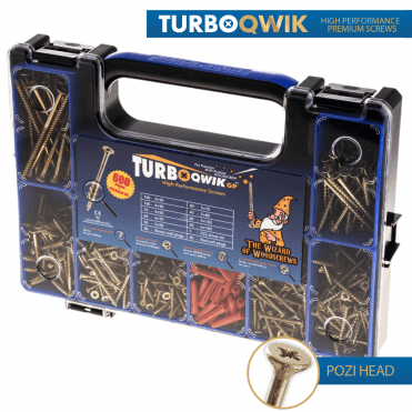 TURBOQWIK 600 PIECE CARRY CASE TRADE ASSORTMENT AVAILABLE FROM SCREWSHOP