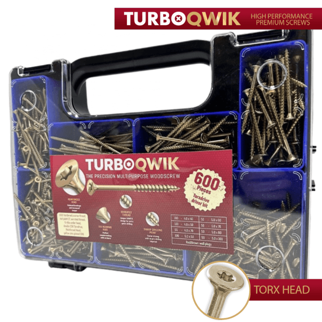 TurboQwik High Performance Premium Woodscrews - Torx - Trade Case
