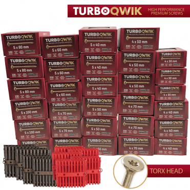 5100 TURBOQWIK TORX SCREWS AND WALL PLUGS TRADE SPECIAL