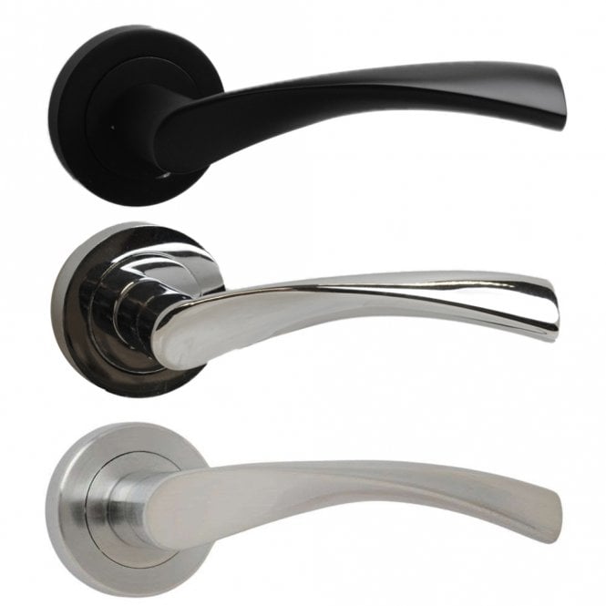 Twirl Lever on Rose Door Handle